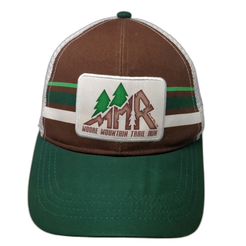 Boco Gear Moore Mountain Trail Run Trucker Hat Brown Green One Size Snapback